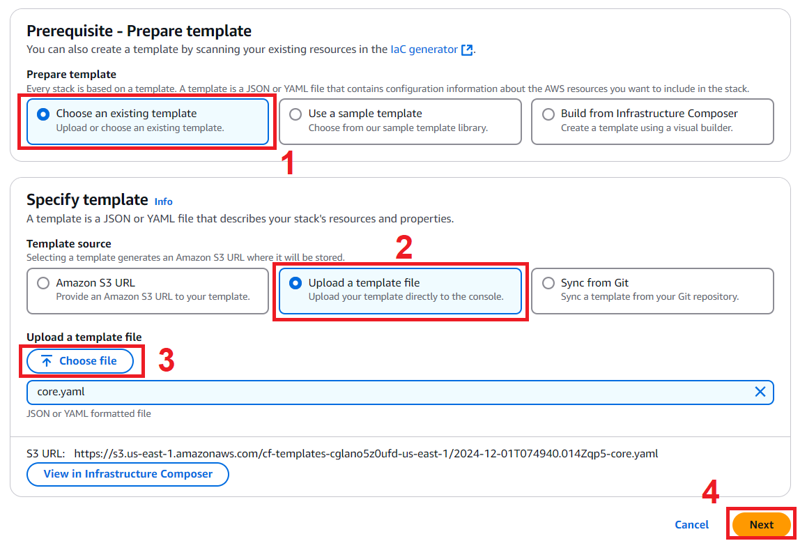 Create Stack CloudFormation