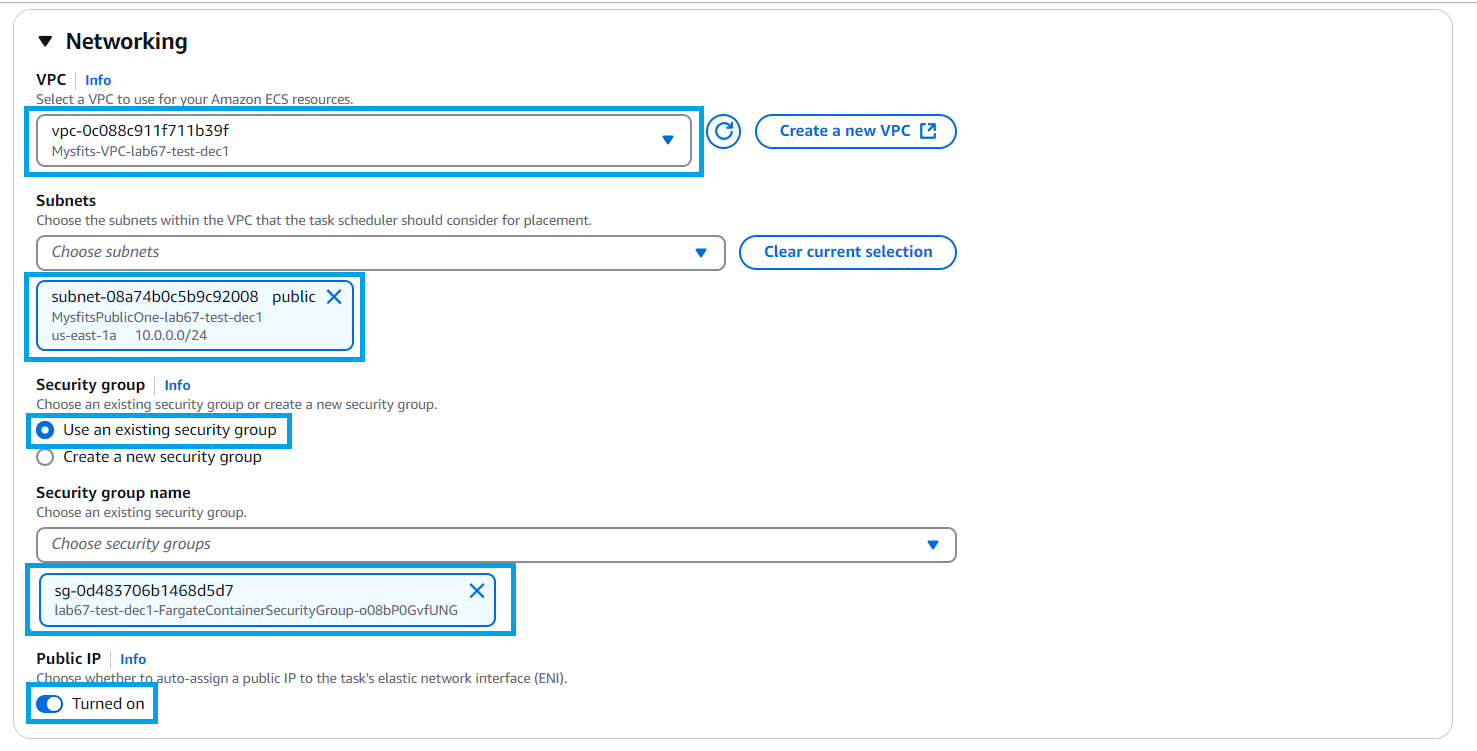 Deploy the container using AWS Fargate