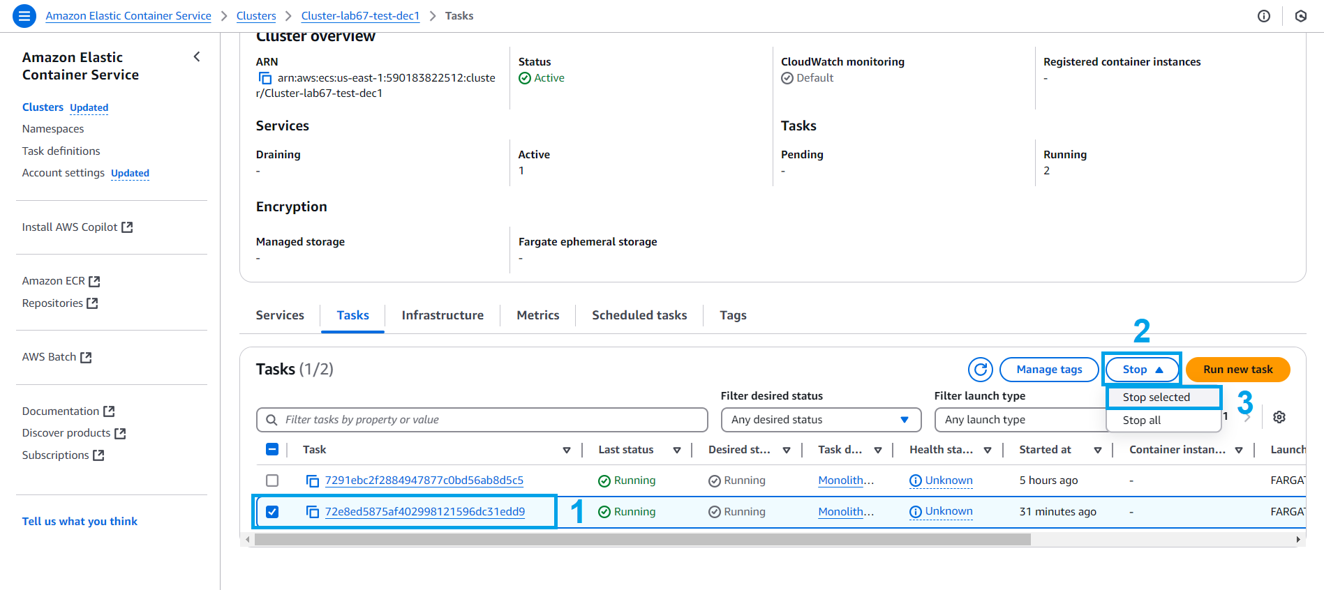 Deploy the container using AWS Fargate