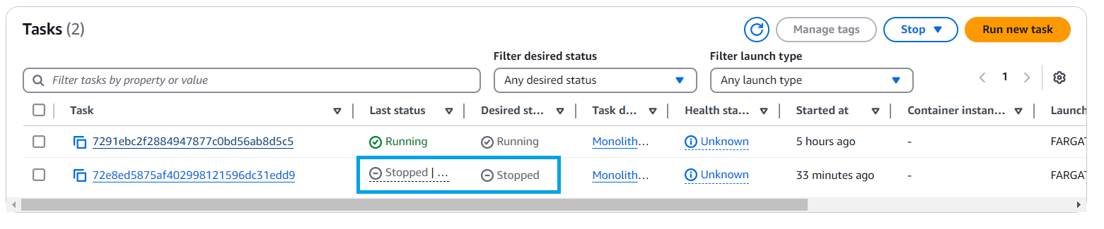 Deploy the container using AWS Fargate