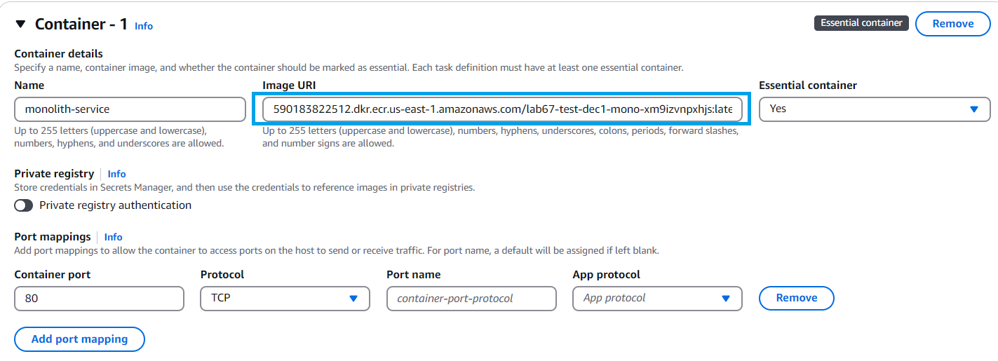 Deploy the container using AWS Fargate