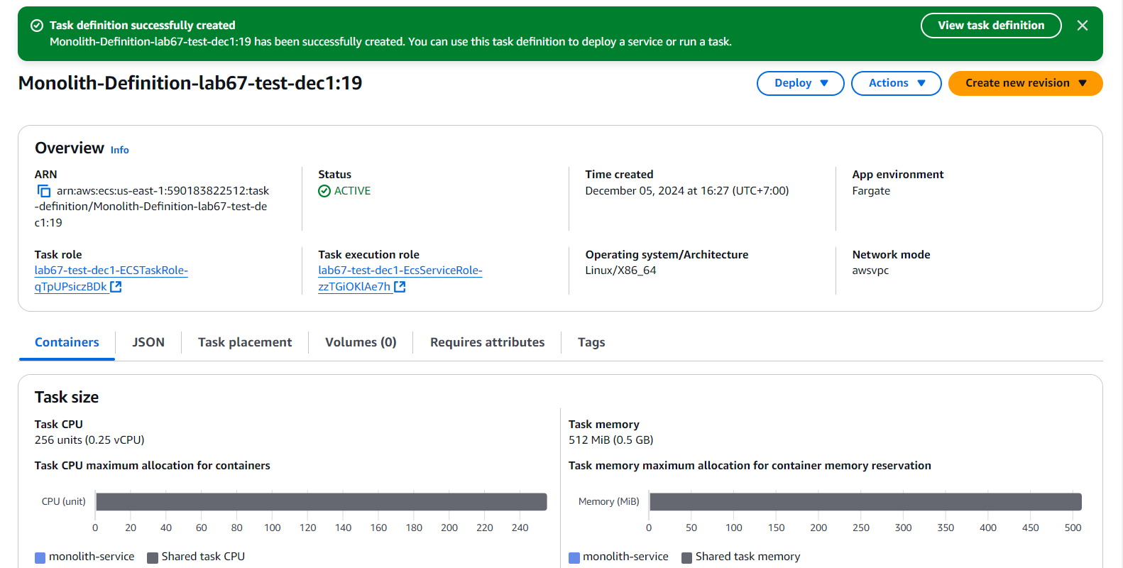 Deploy the container using AWS Fargate