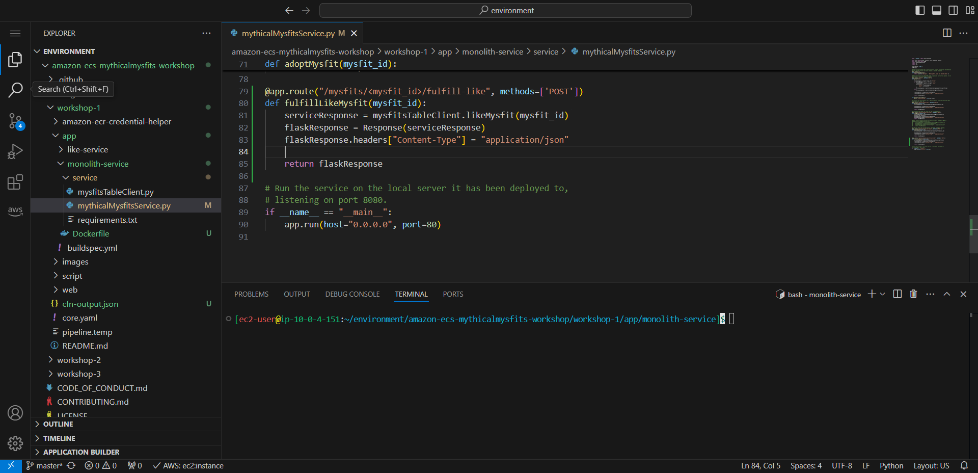 Microservices with AWS Fargate