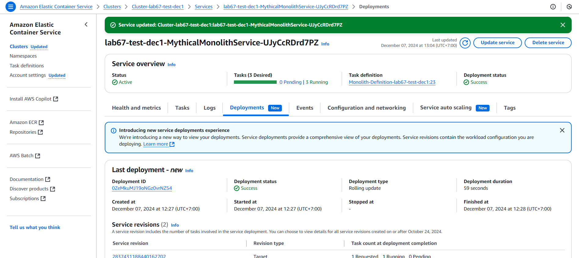 Microservices with AWS Fargate