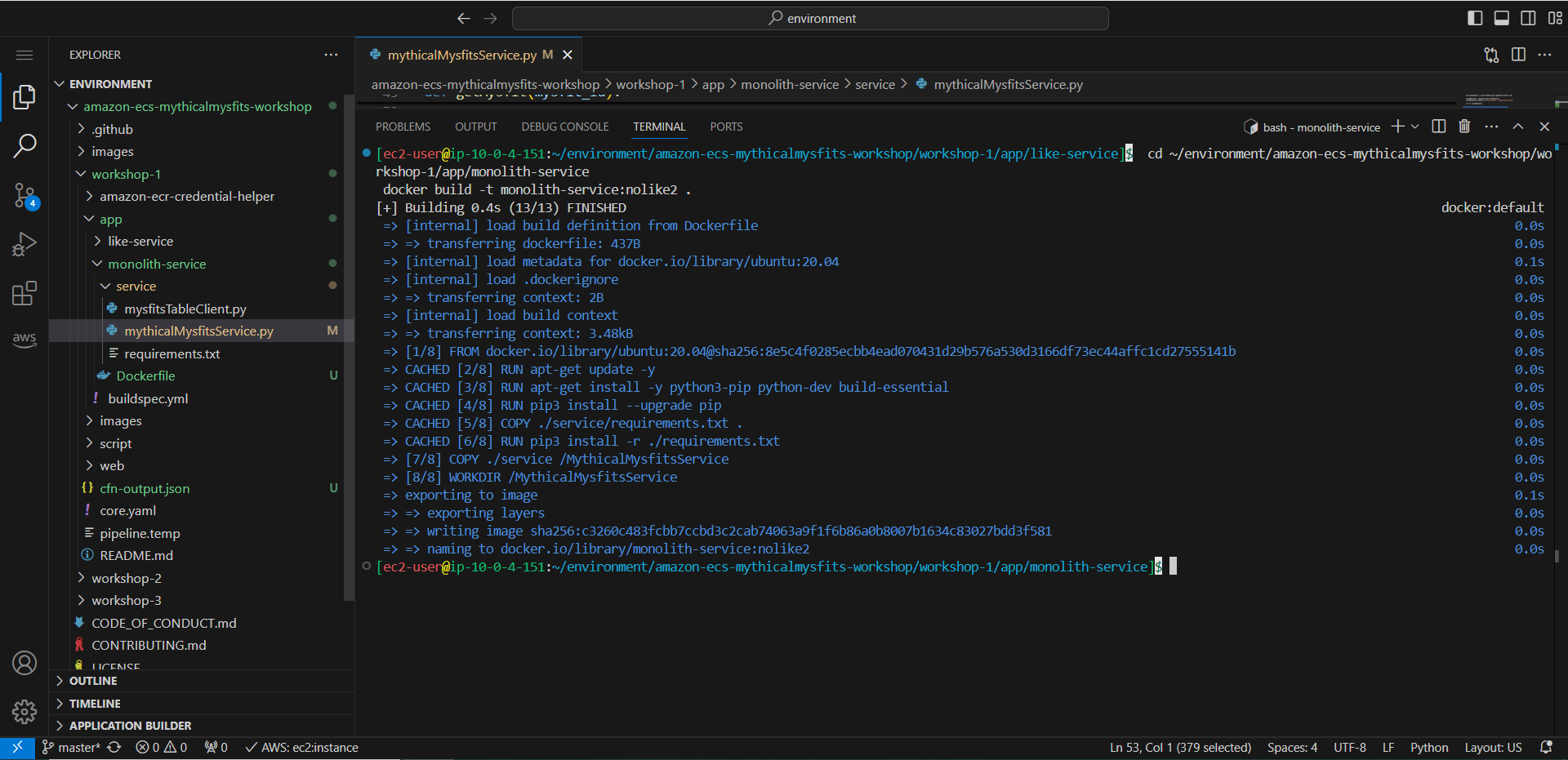 Microservices with AWS Fargate
